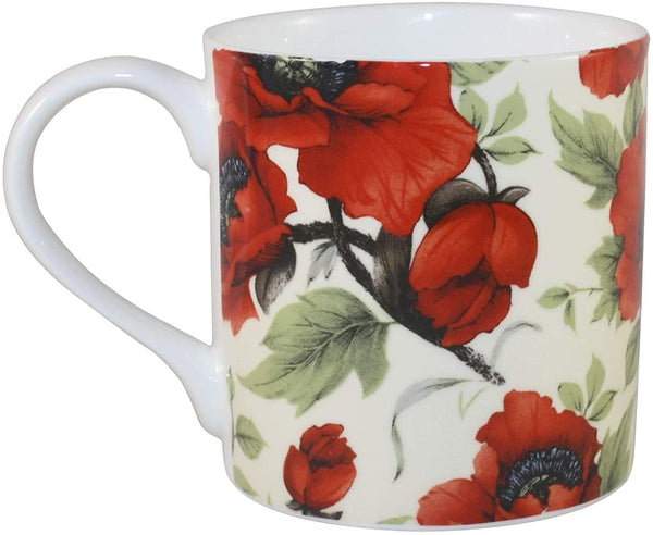 Rubyspoon Oversized Fine Bone China 'Poppy' Balmoral Mug, 425 ml