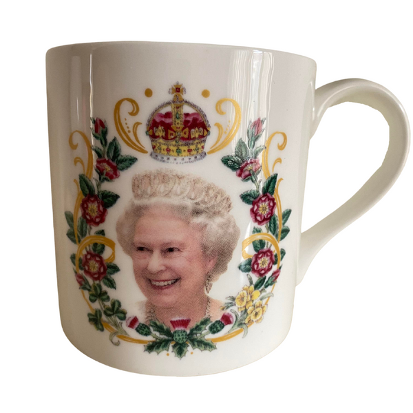 RubySpoon Large Balmoral Queen Elizabeth II Platinum Jubilee Bone China Mug Commemorative Cup 425ml