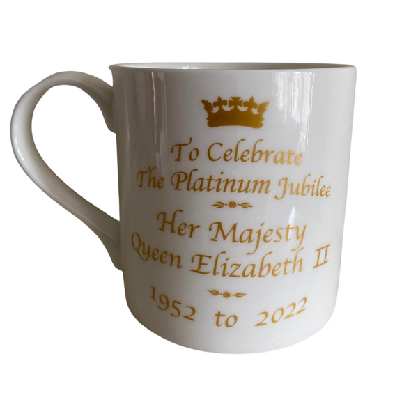 RubySpoon Large Balmoral Queen Elizabeth II Platinum Jubilee Bone China Mug Commemorative Cup 425ml
